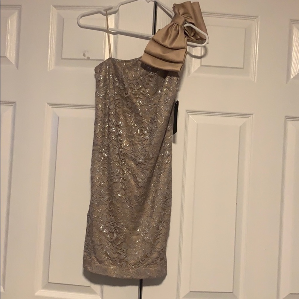 Aqua One Shoulder Dress